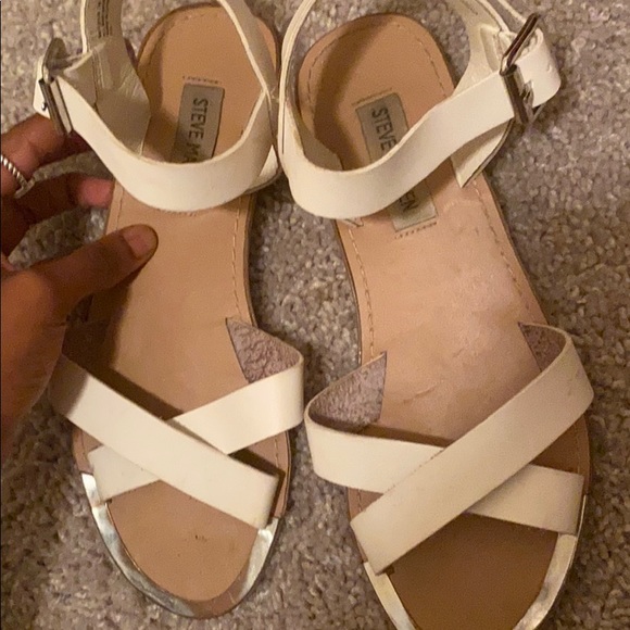 steve madden white sandals size 7 - Picture 4 of 4